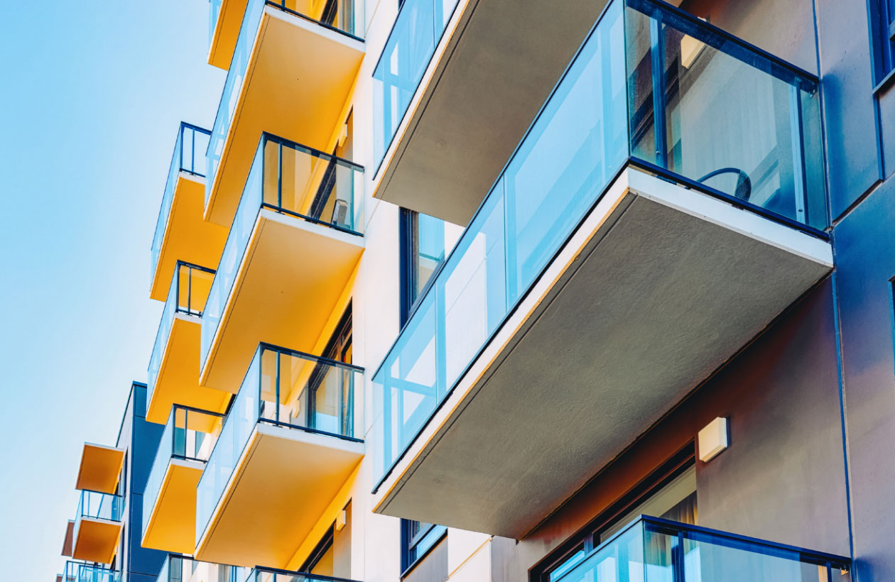 Balcony of apartments