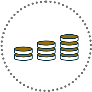 Coin stacks icon