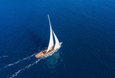 Sailboat on calm water